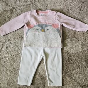 GAP Pink and White Penguin Set